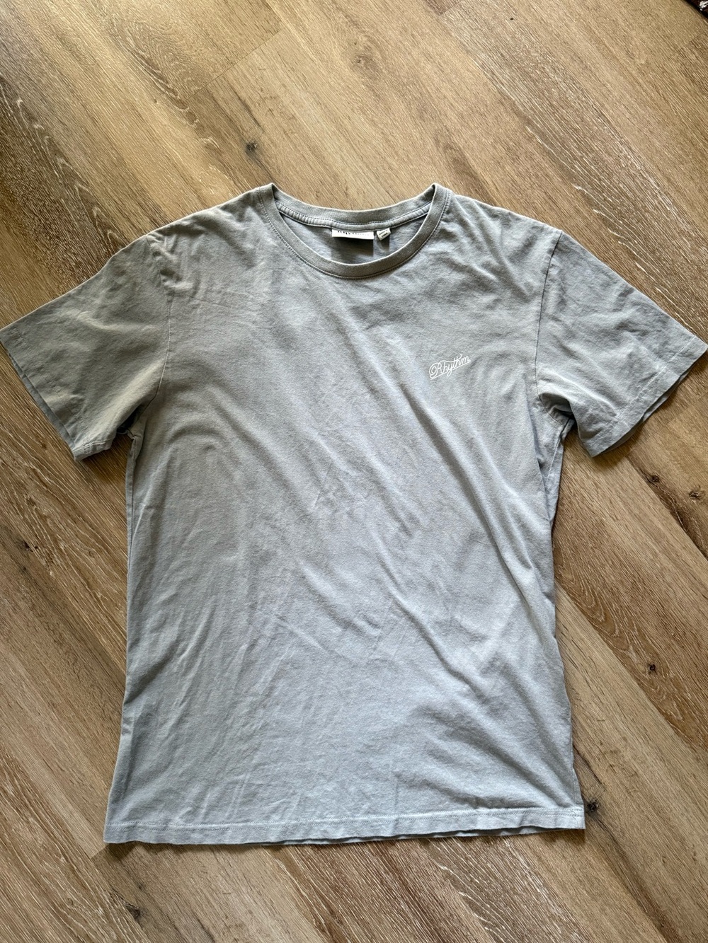 Rhythm Mens Light Gray Crewneck T-Shirt 100% cotton size XL